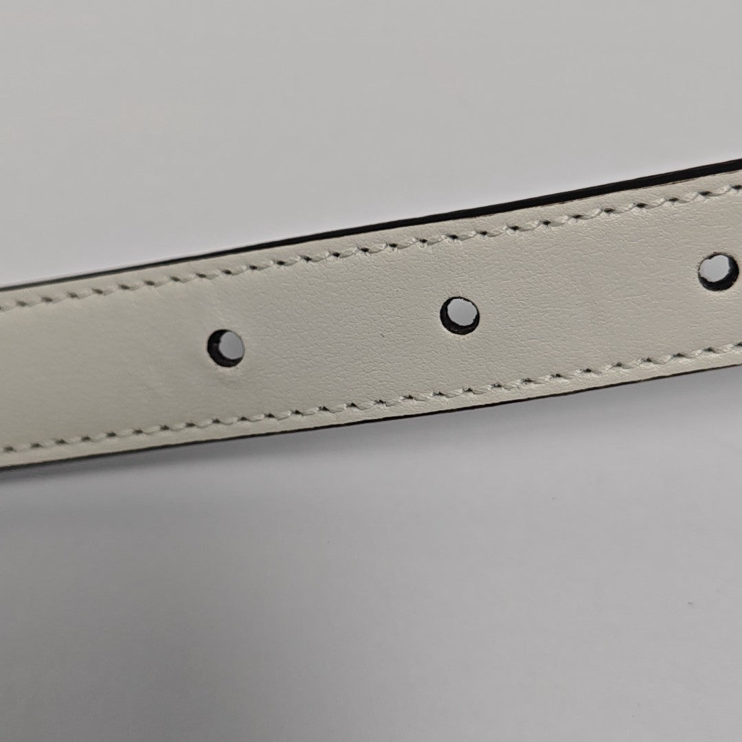 Leather Belt White