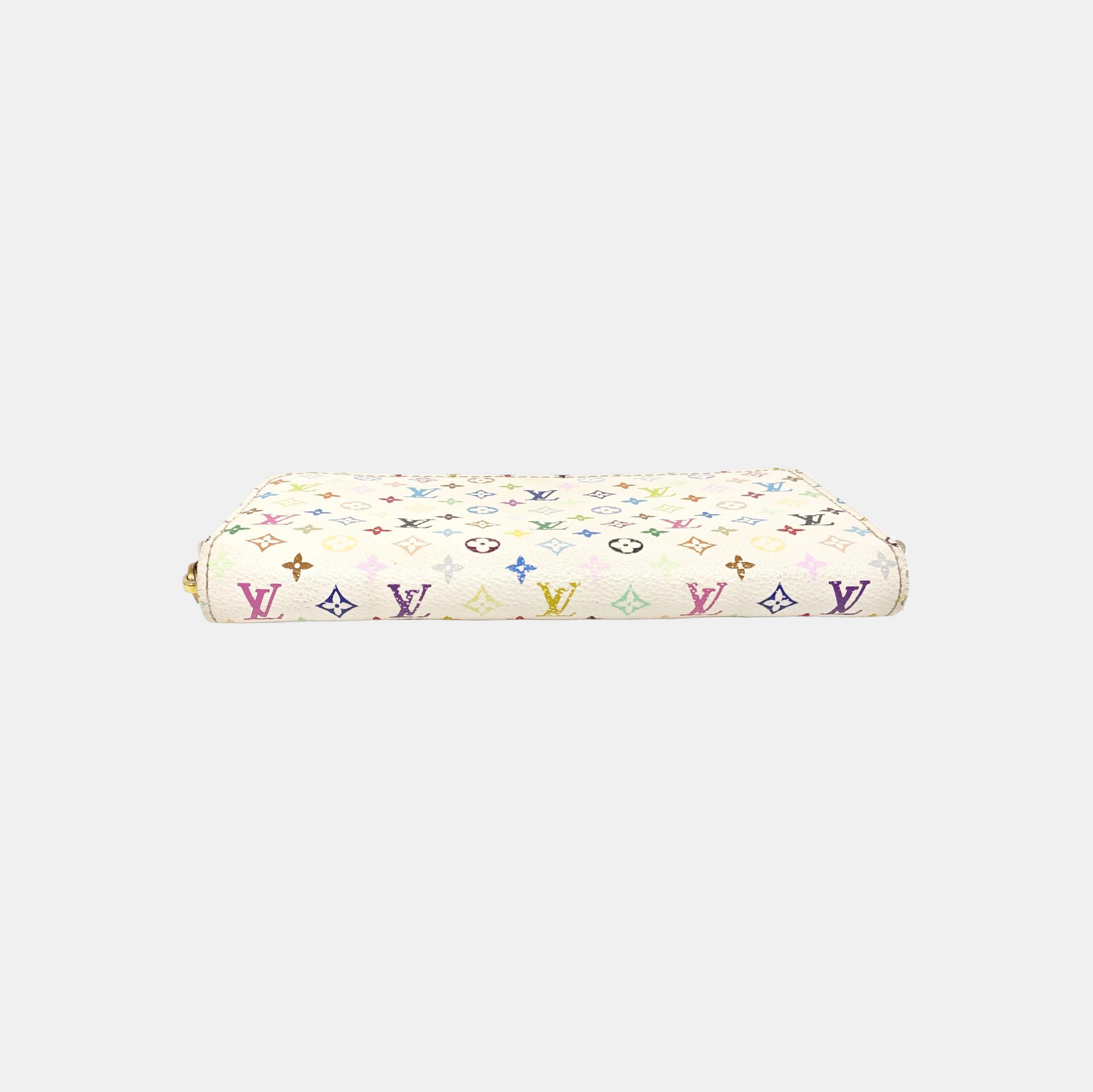 LV × TM ZIPPY Monogram Coated Canvas White Wallet