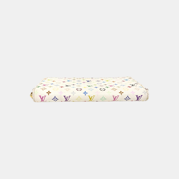 LV × TM ZIPPY Monogram Coated Canvas White Wallet