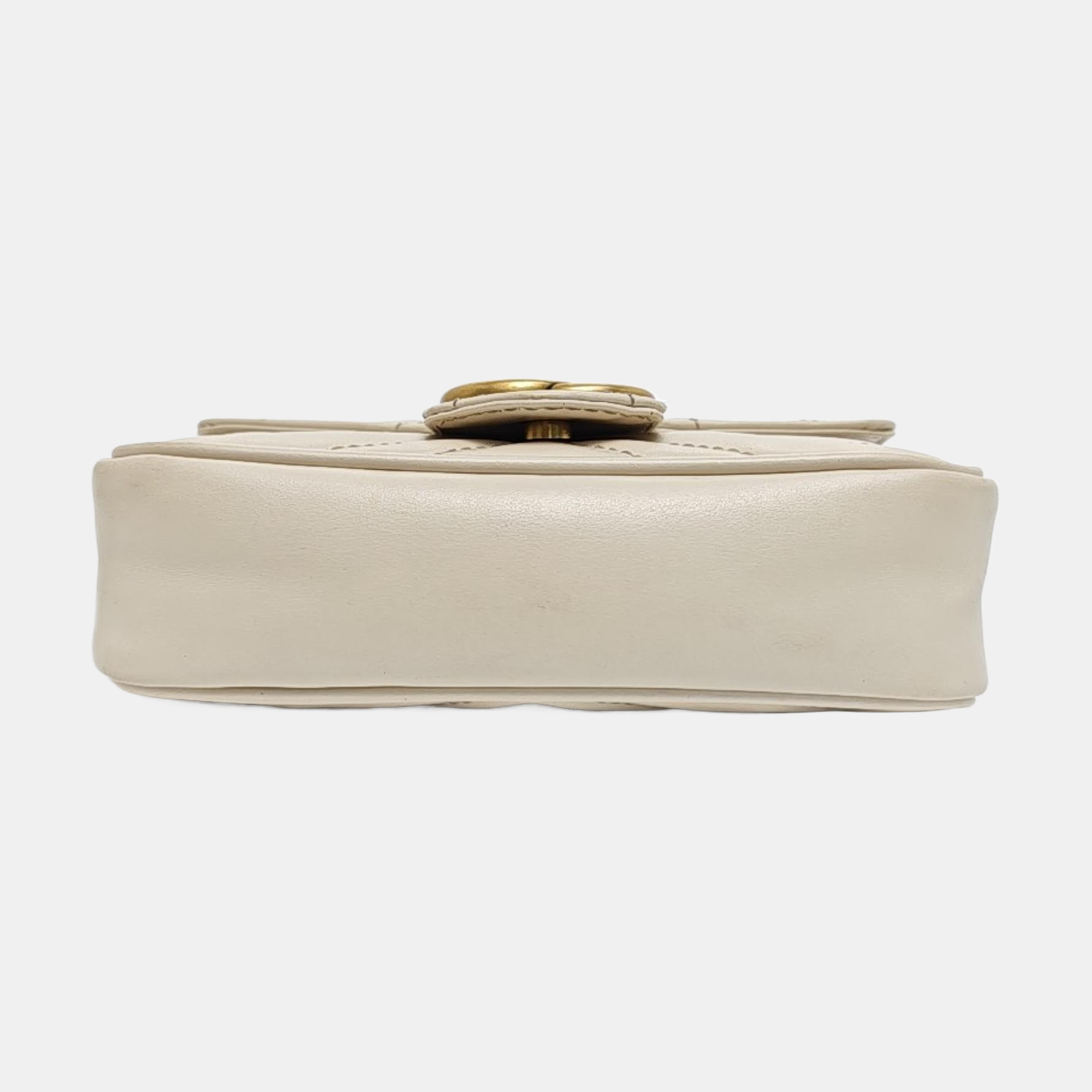 GG Marmont Mini Quilted Calfskin White