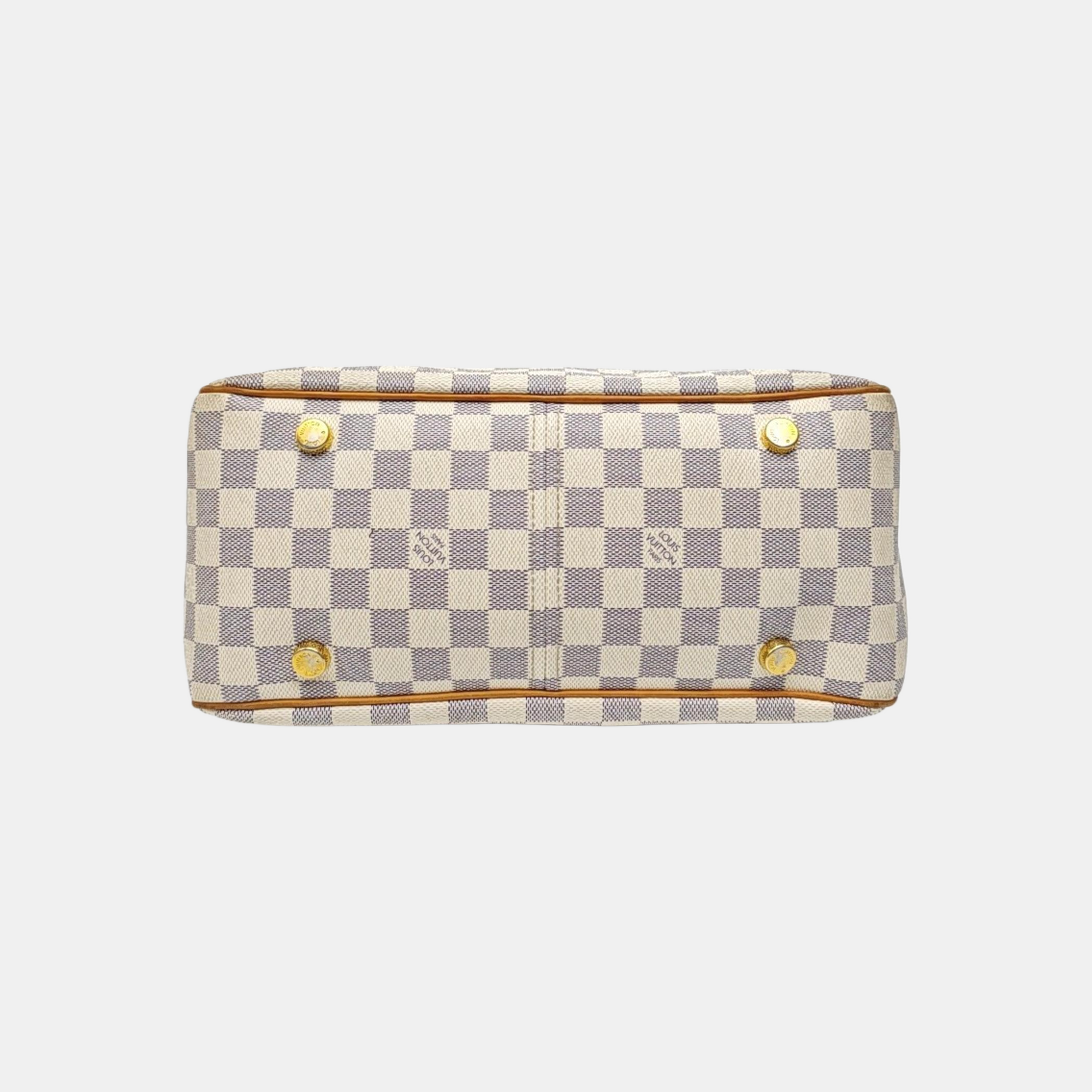 FIGHERI Damier Azur Coated Canvas White