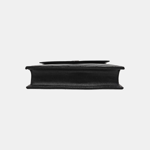 MONOGRAM Chevron Calfskin Black