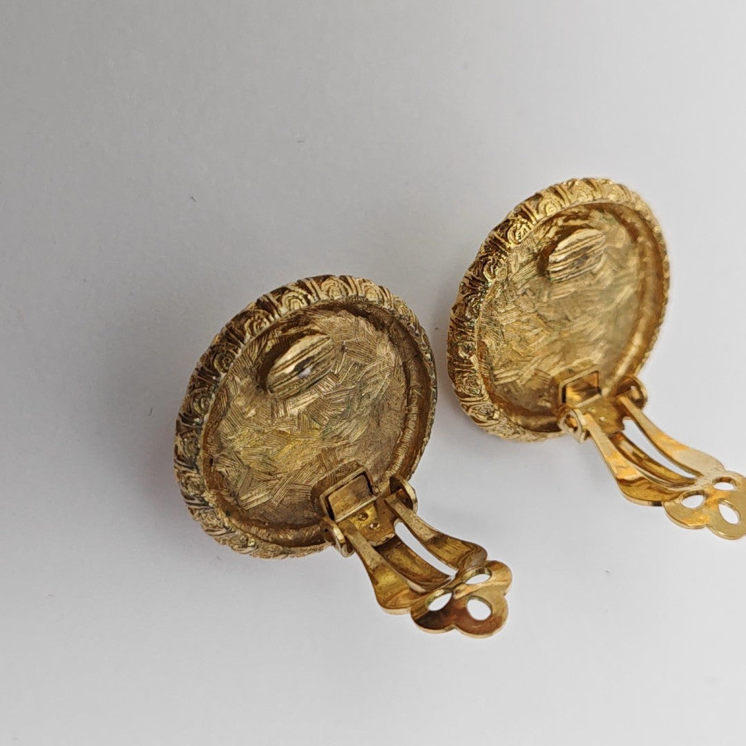 Metal White Clip On Earrings