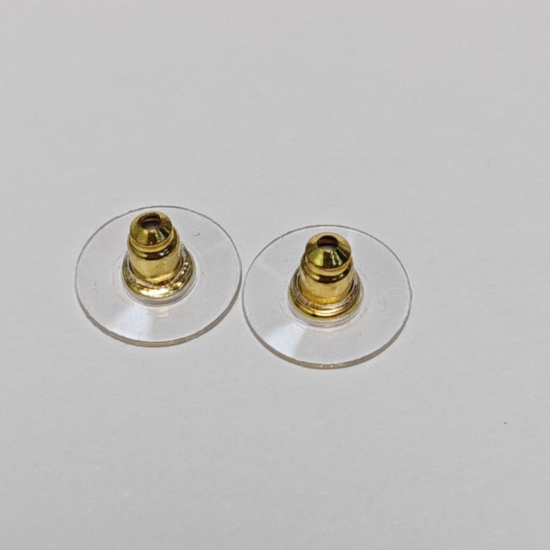 CC Logo Metal White Earrings