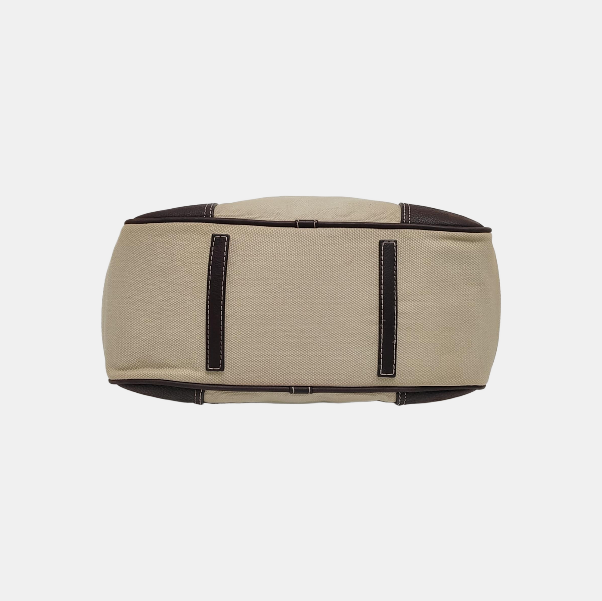 Canvas Top Handle Bag Beige