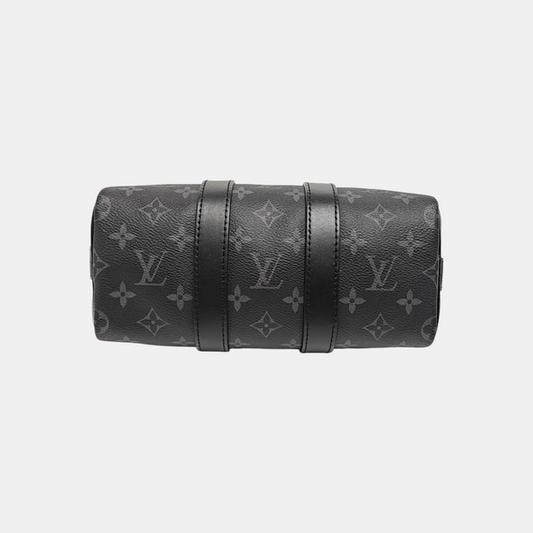 KEEPALL 25 Monogram Coated Canvas Black
