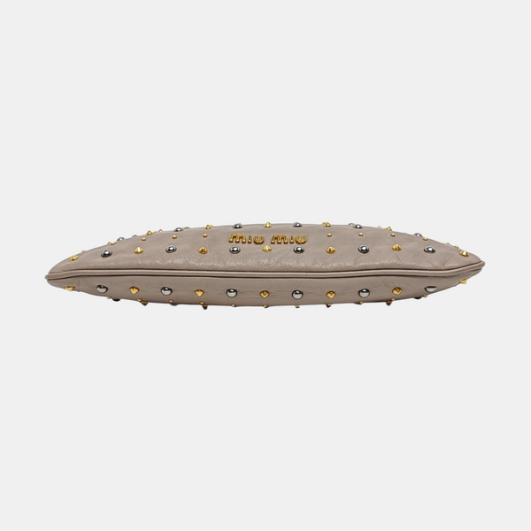 Lambskin Clutch Gray
