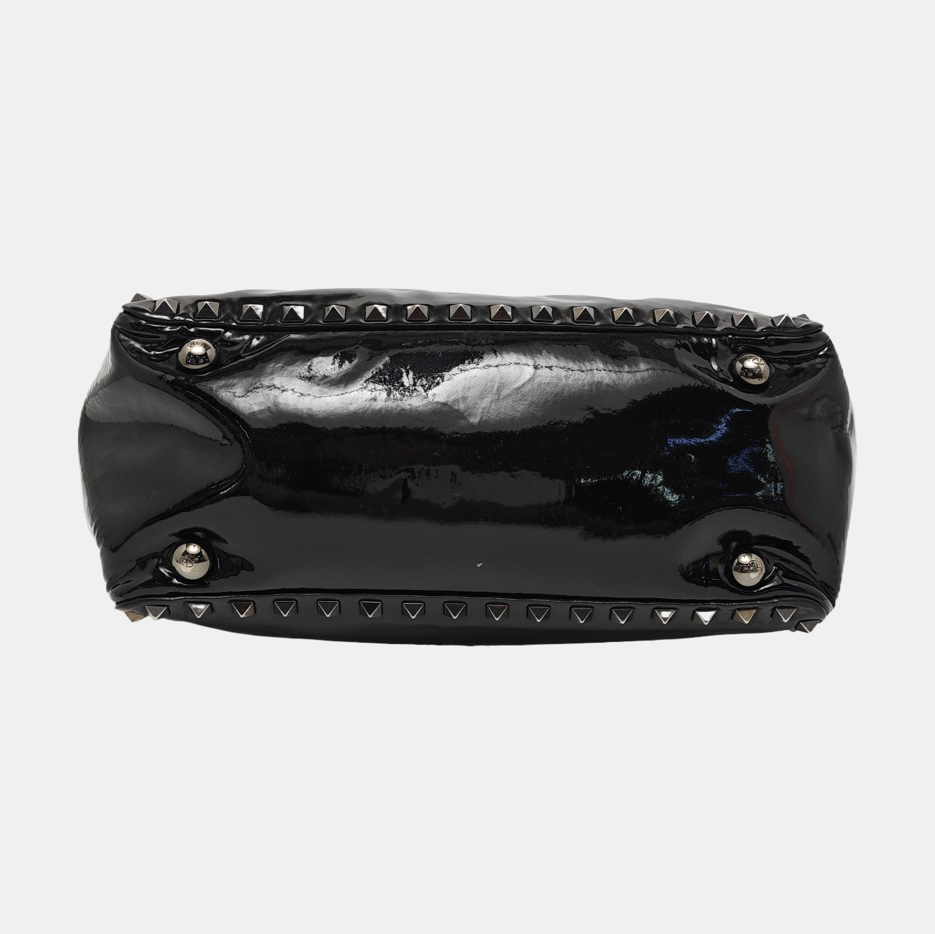 Rockstud Small Patent Leather Black