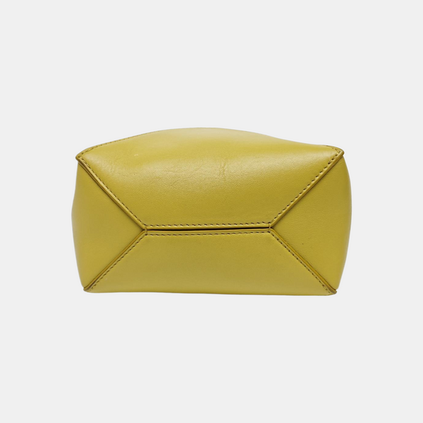 Puzzle Fold Mini Quilted Calfskin Yellow