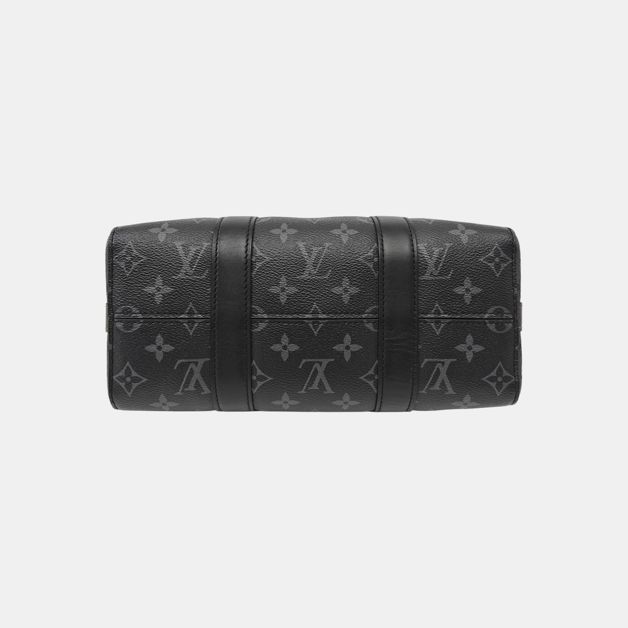 KEEPALL Monogram Coated Canvas Black