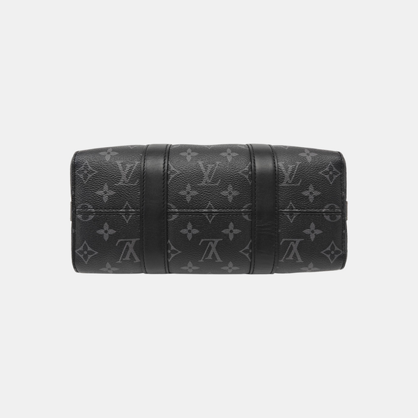 KEEPALL Monogram Coated Canvas Black