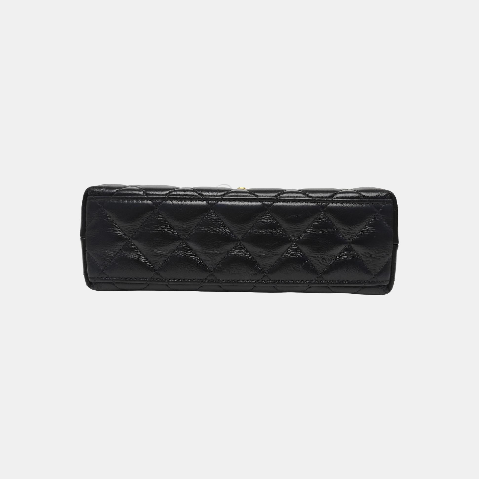 KELLY Mini Quilted Calfskin Black