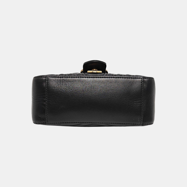 GG Marmont Mini Quilted Calfskin Black