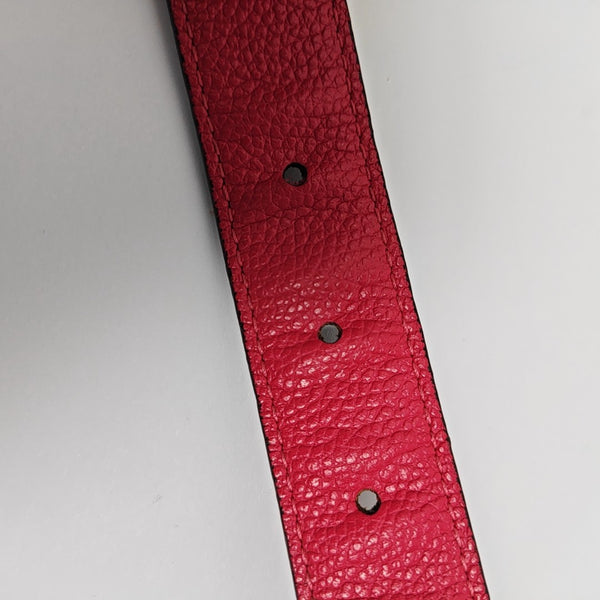 Leather Belt Red