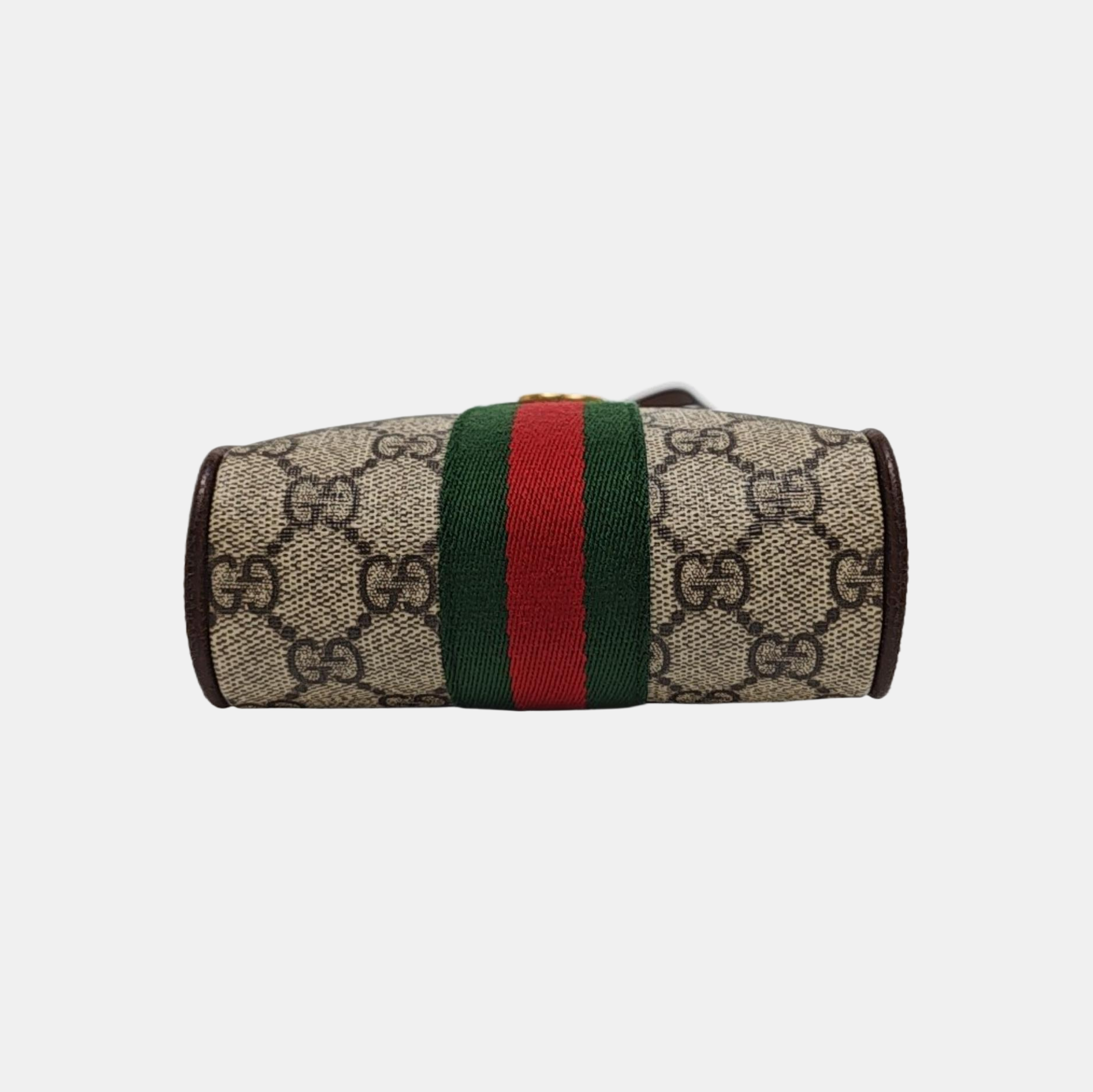 Ophidia Small Monogram Lona Revestida Beige