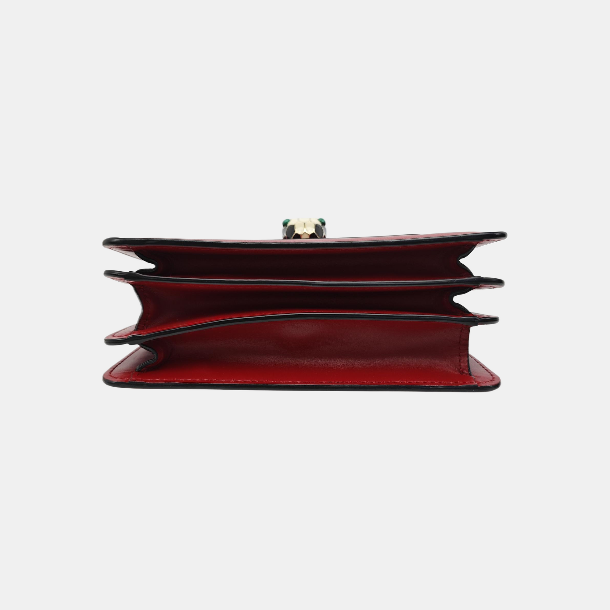 SERPENTI FOREVER Small Quilted Calfskin Red