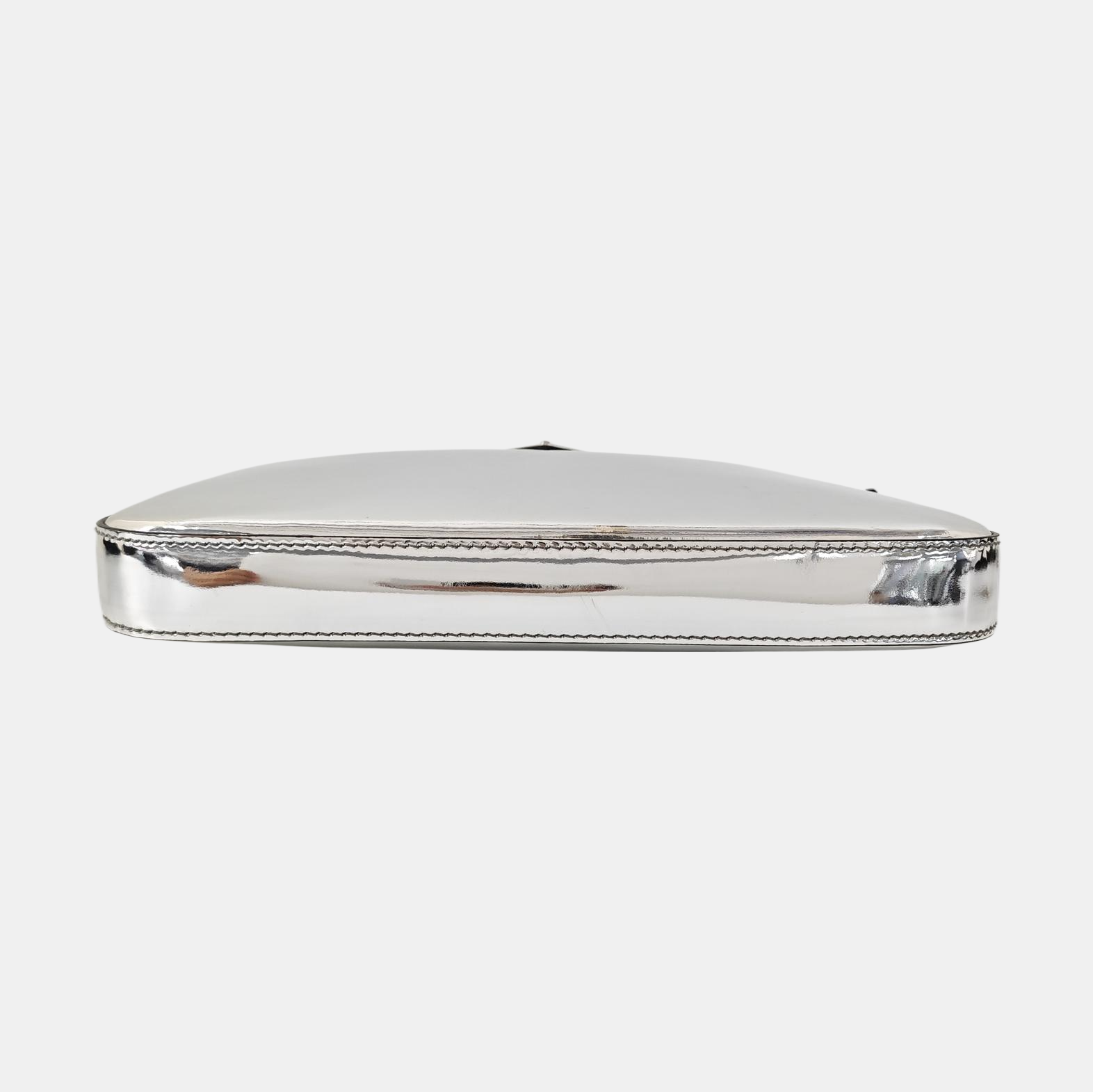 Patent Leather Shoulder Bag Silver