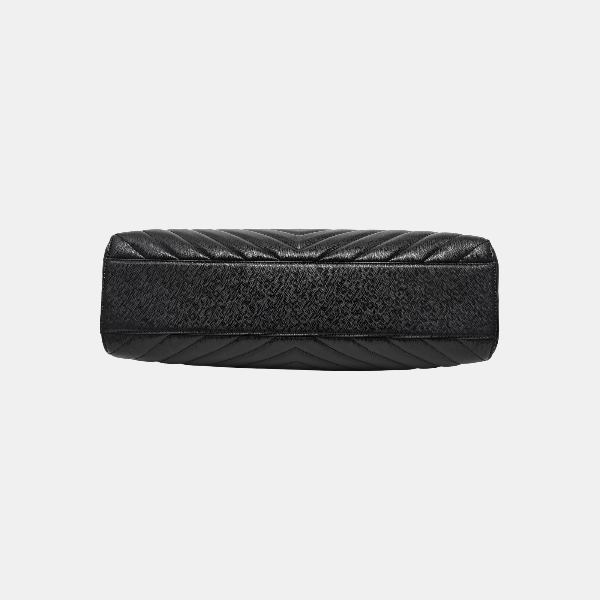 TRIBECA Chevron Calfskin Black