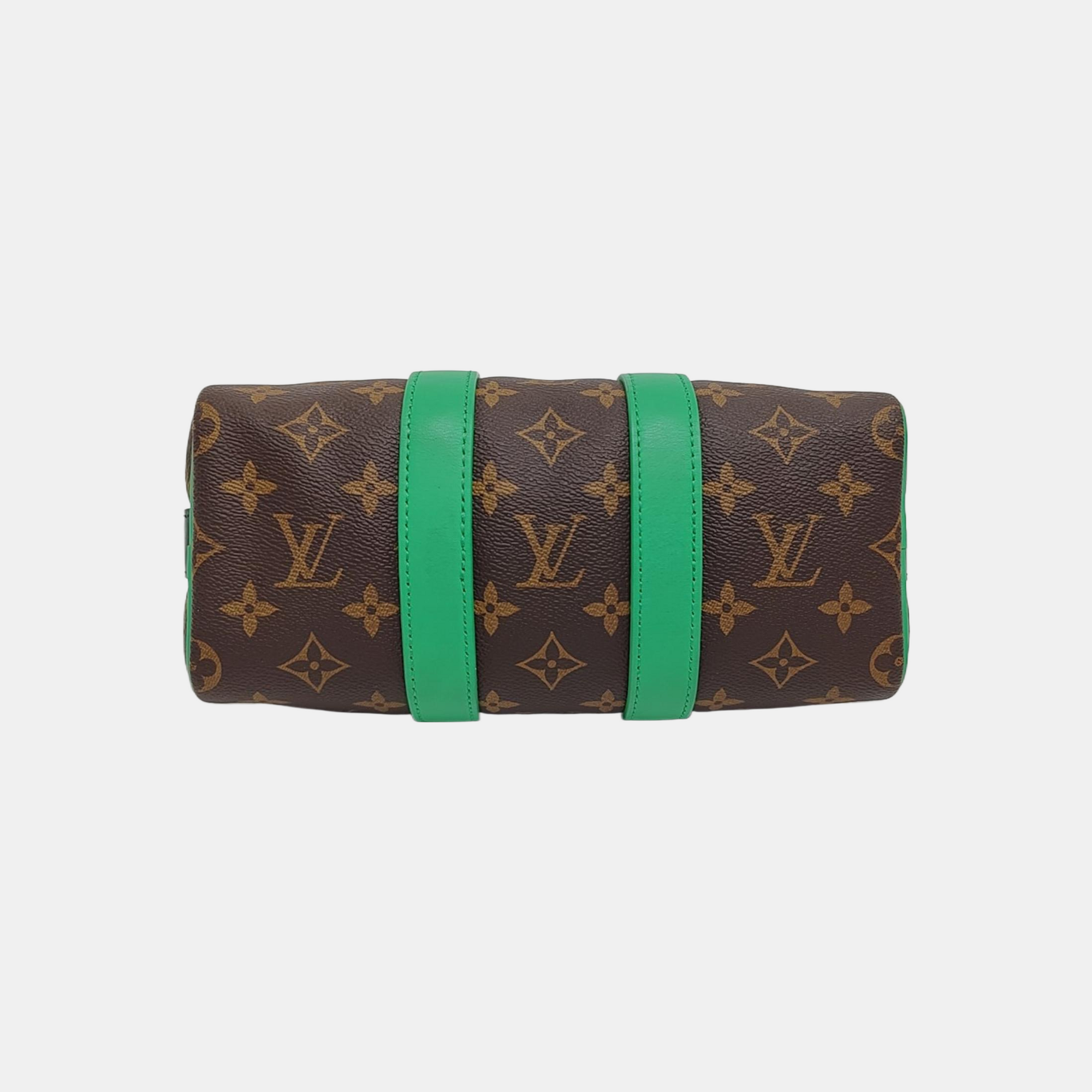KEEPALL 25 Monogram Coated Canvas Brown