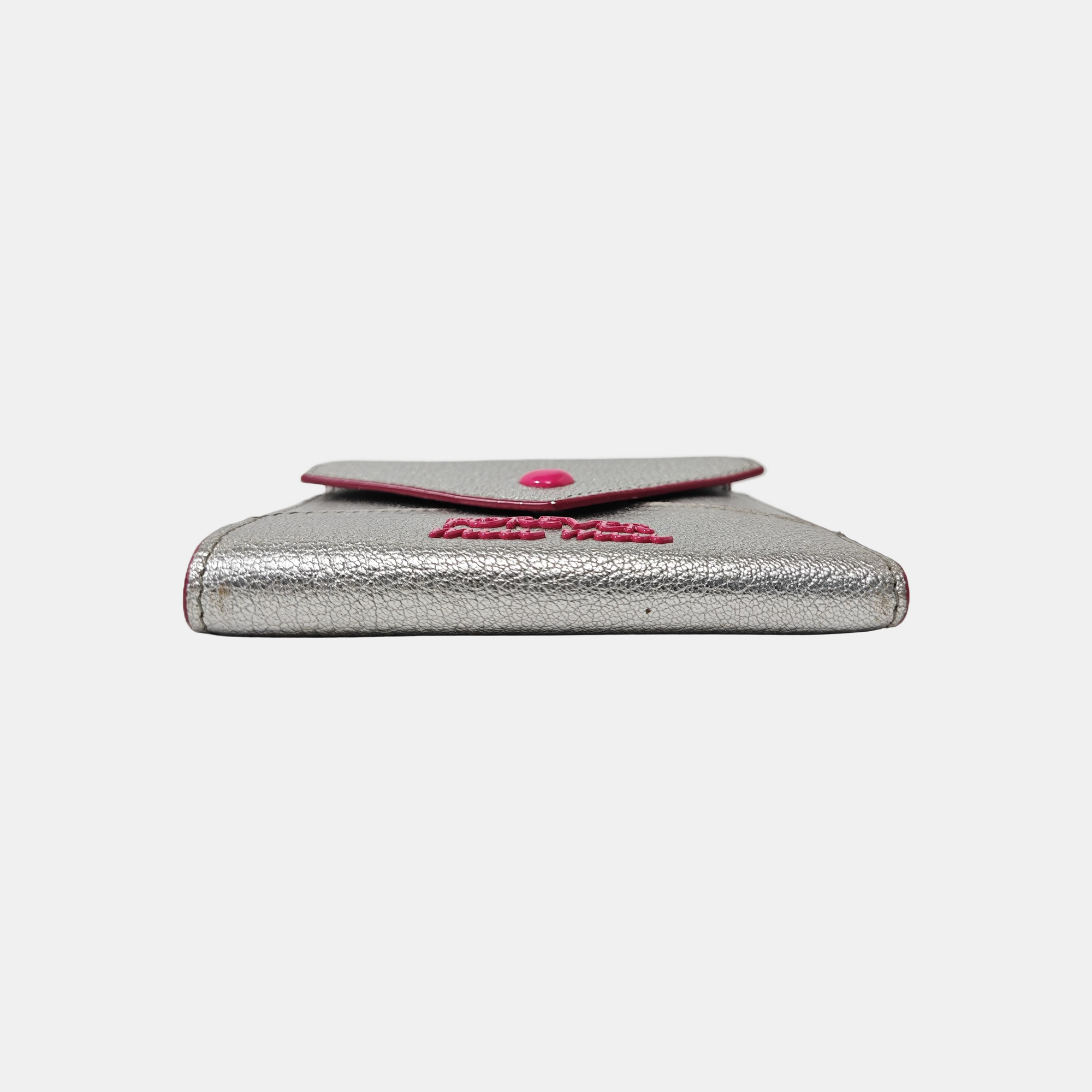 Love Lambskin Silver Wallet