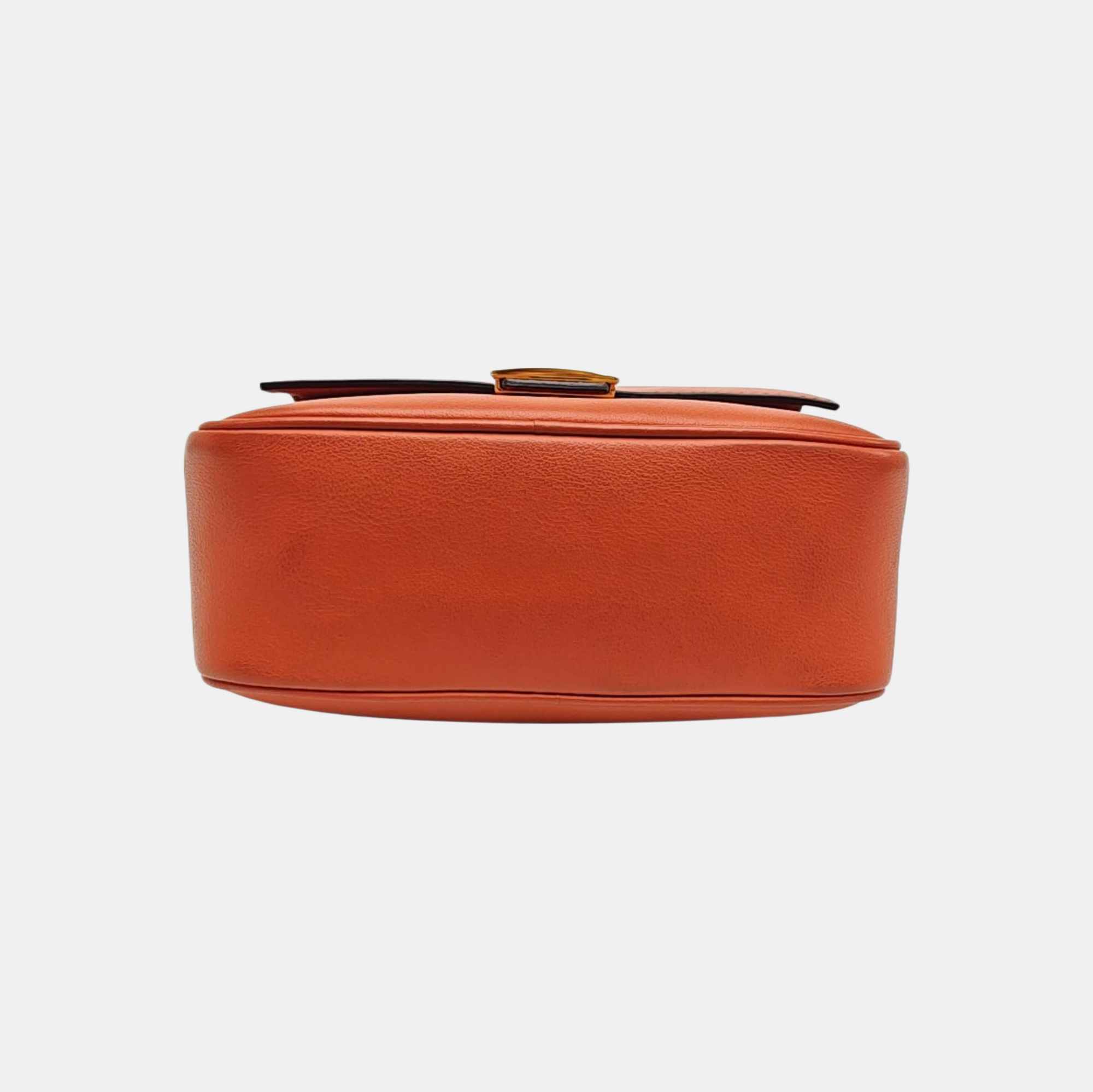 Leather Shoulder Bag Mini Orange