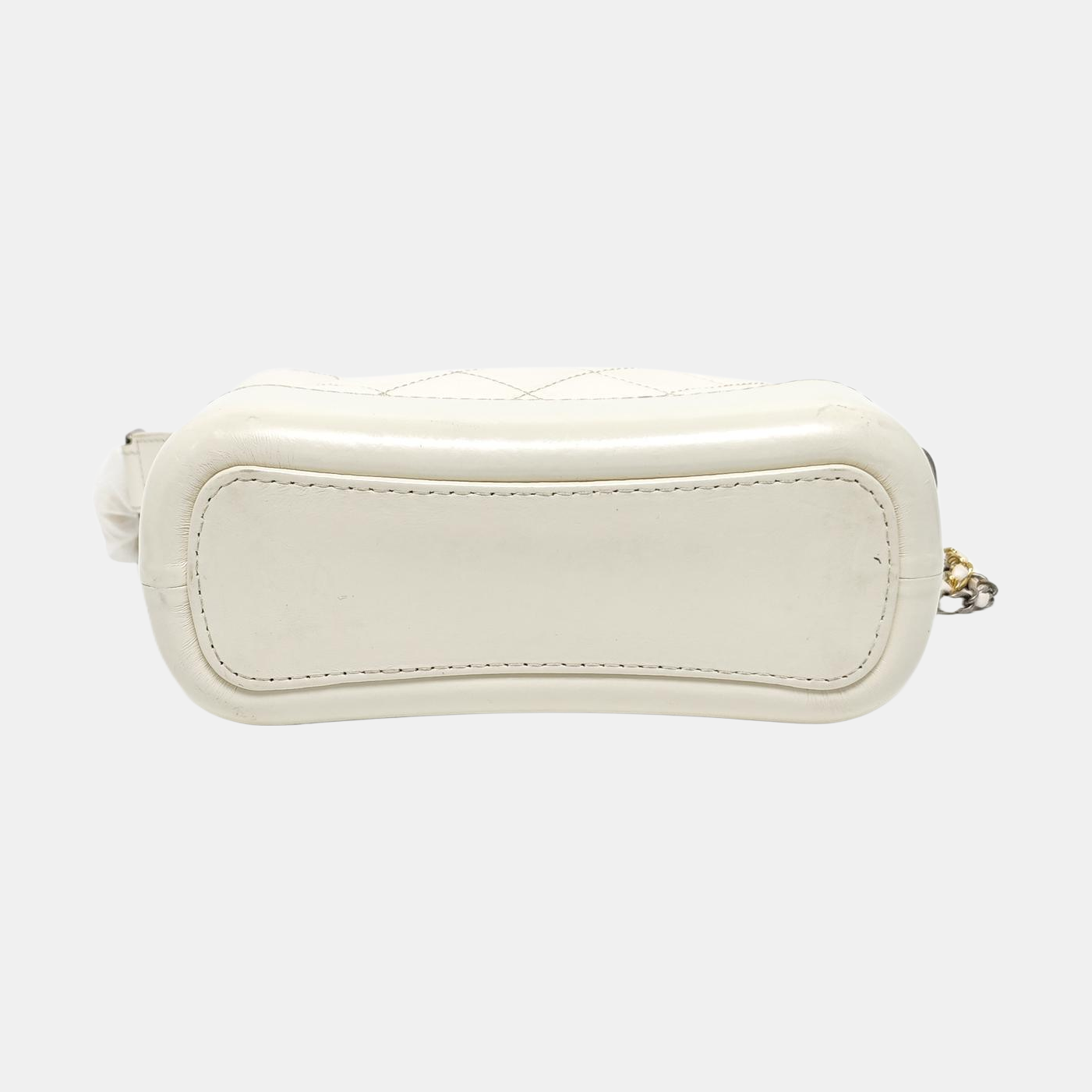 Authenticated pre-owned  GABRIELLE Small Quilted Calfskin White - Shoulder Bag at Looply