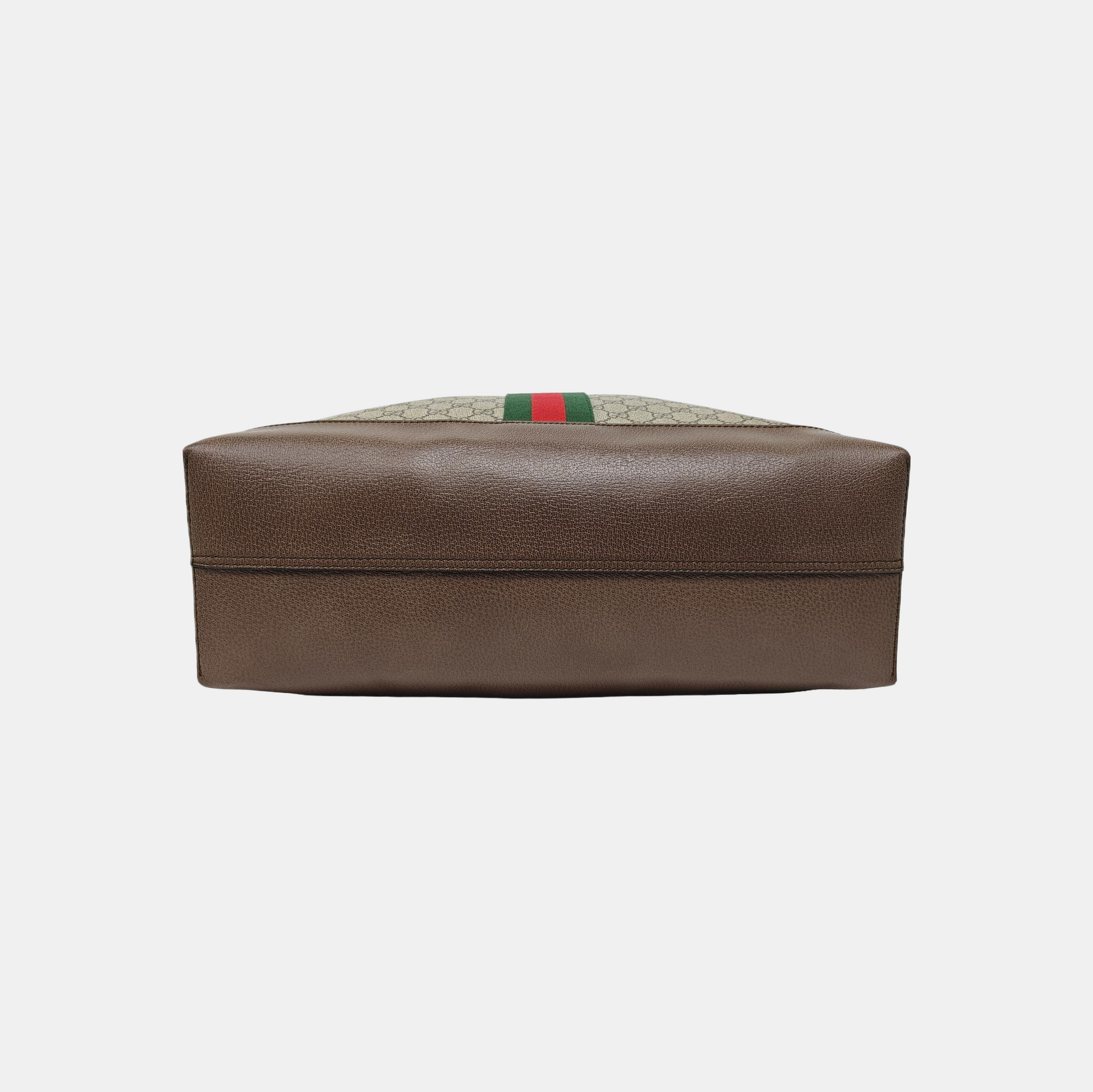 Ophidia mediana lona revestida con monograma beige