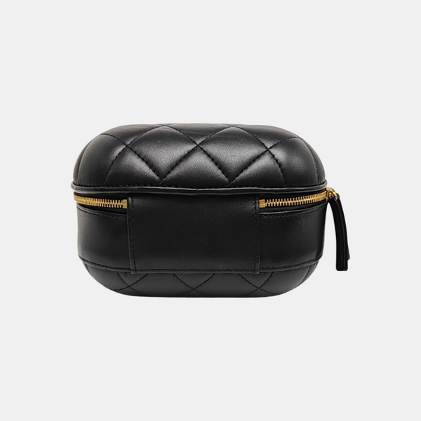 Quilted Lambskin Shoulder Bag Black