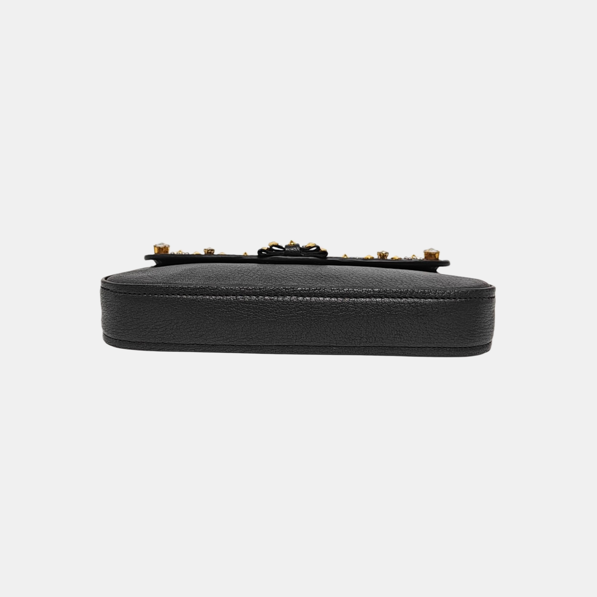 Leather Clutch Gray