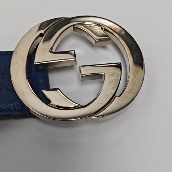 Leather Belt Blue