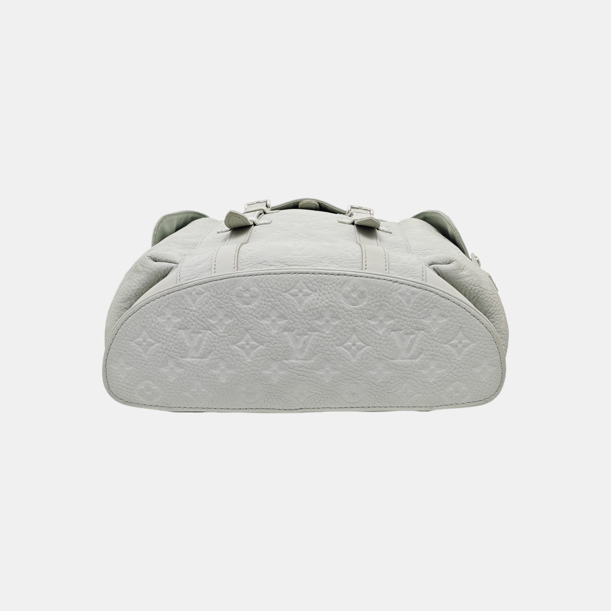 CHRISTOPHER PM Monogram Calfskin Green