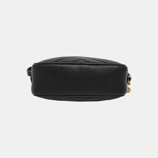 Authenticated pre-owned  GG Marmont Mini Quilted Calfskin Black - Shoulder Bag at Looply
