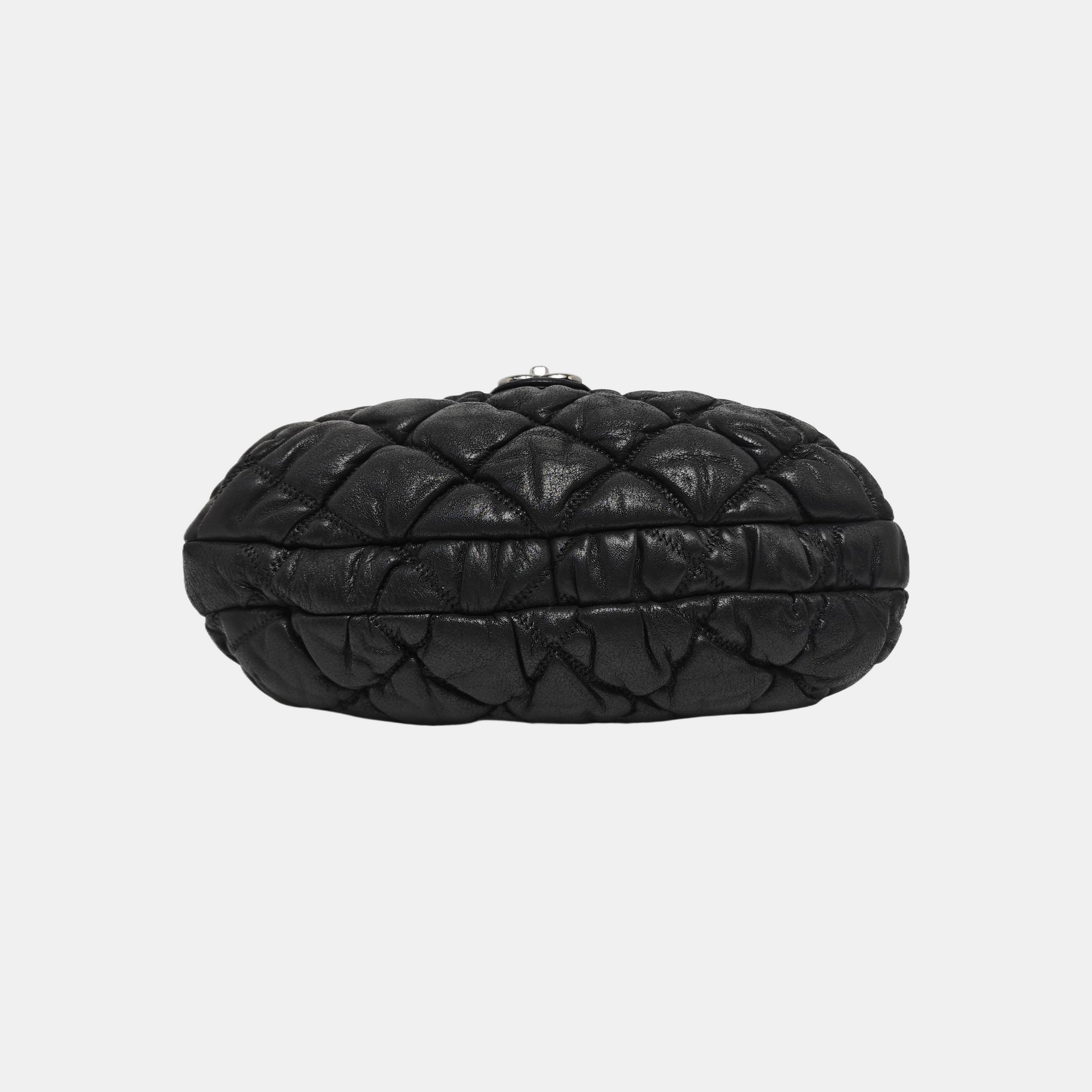 Quilted Calfskin Shoulder Bag Black