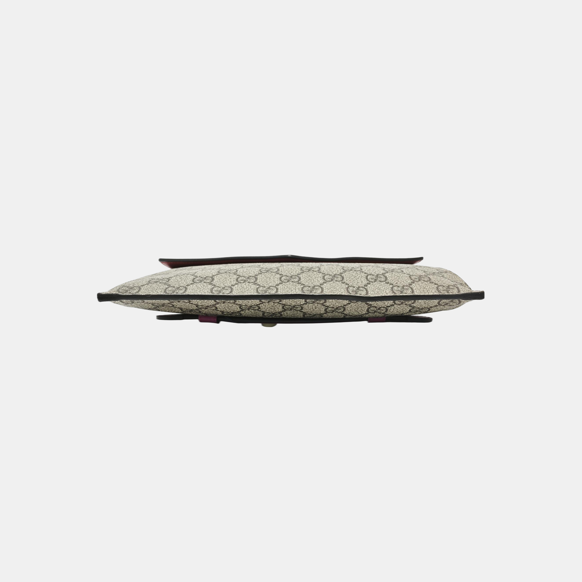 Monogram Coated Canvas Clutch Beige