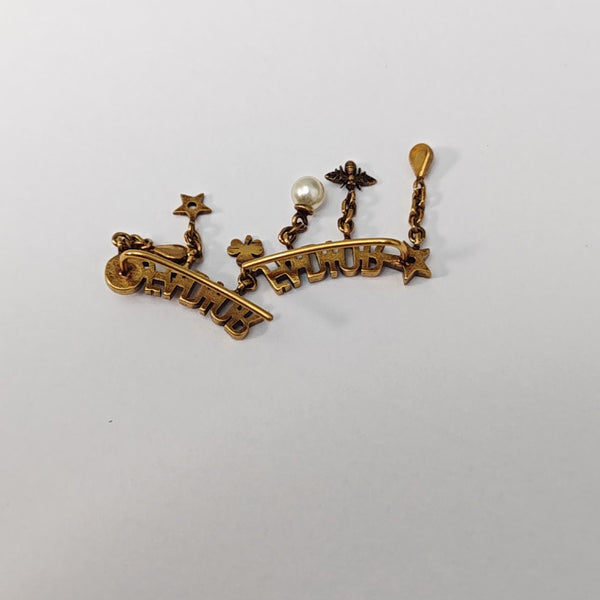 J'adior Metal Gold Stud Earrings