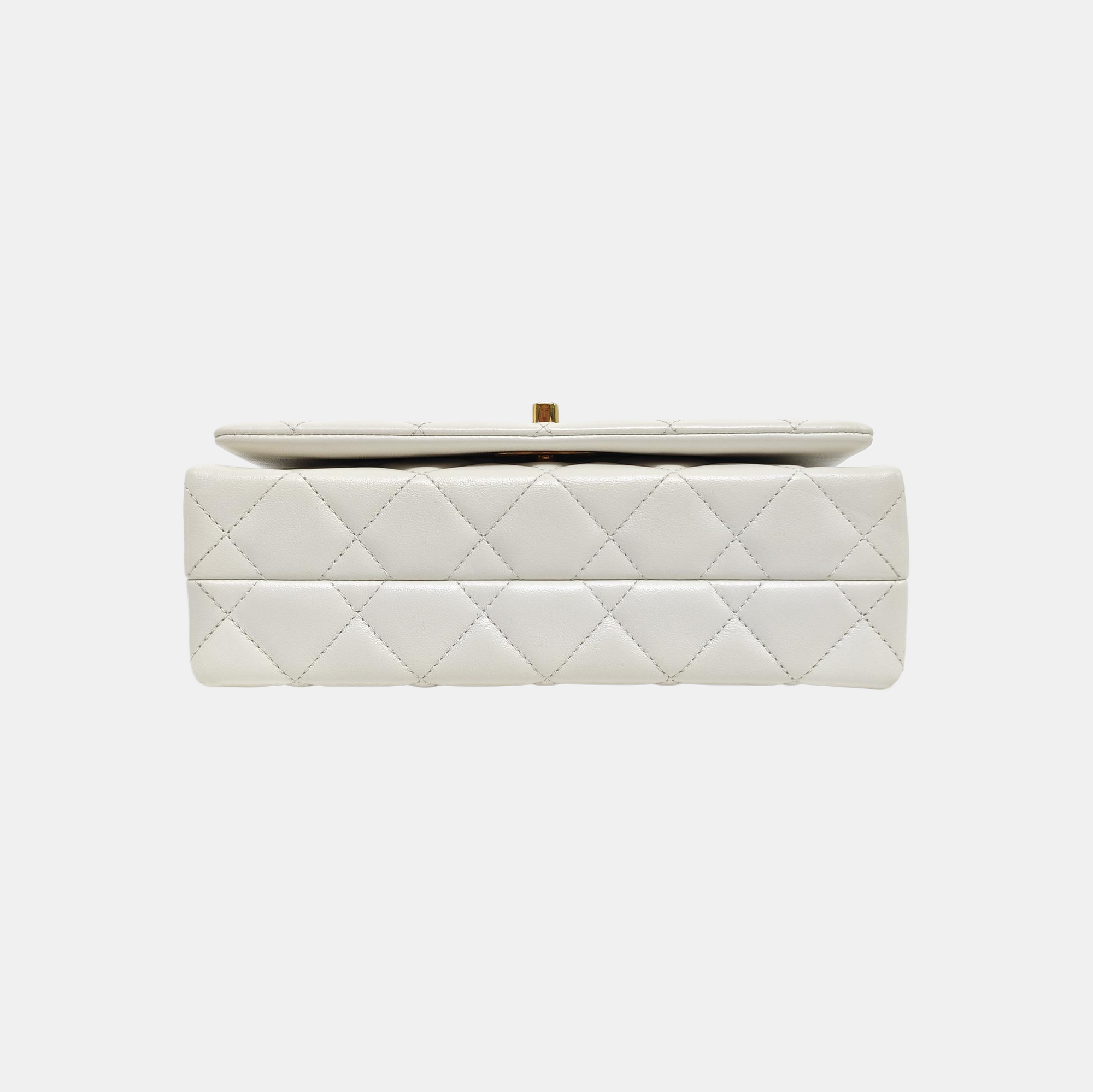 Quilted Lambskin White
