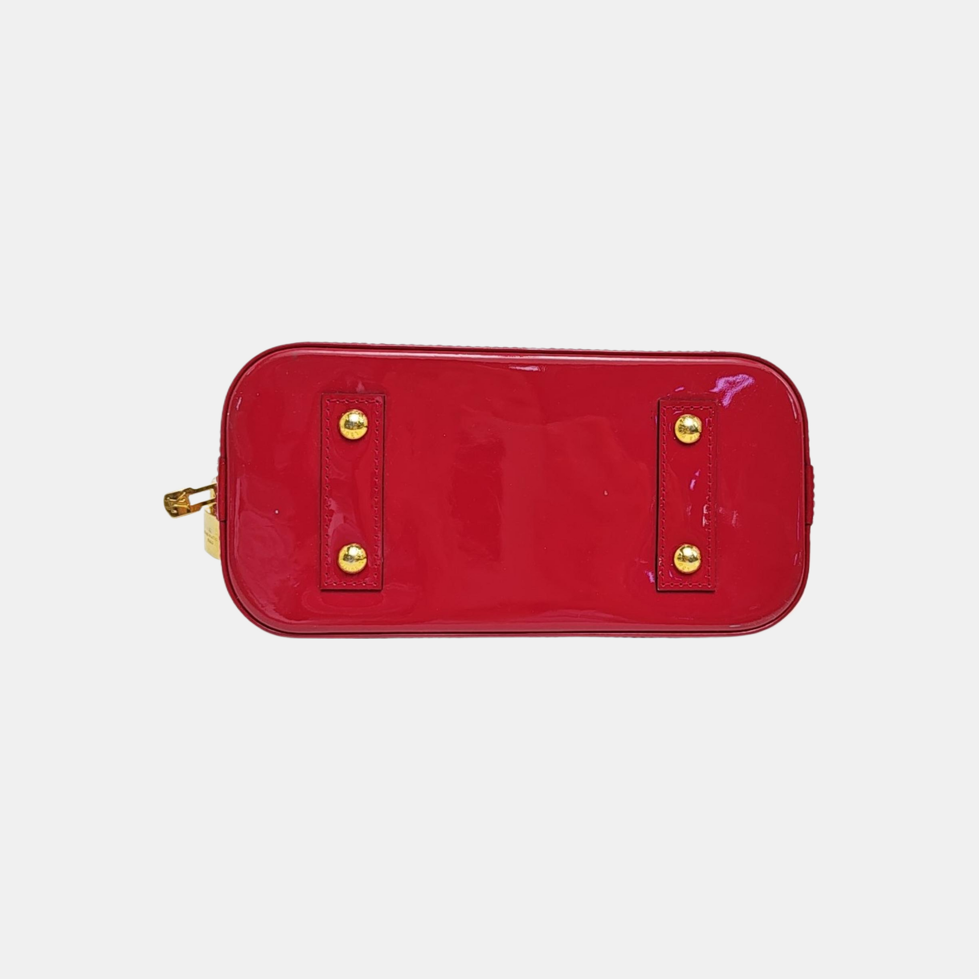 ALMA BB Monogram Patent Leather Red