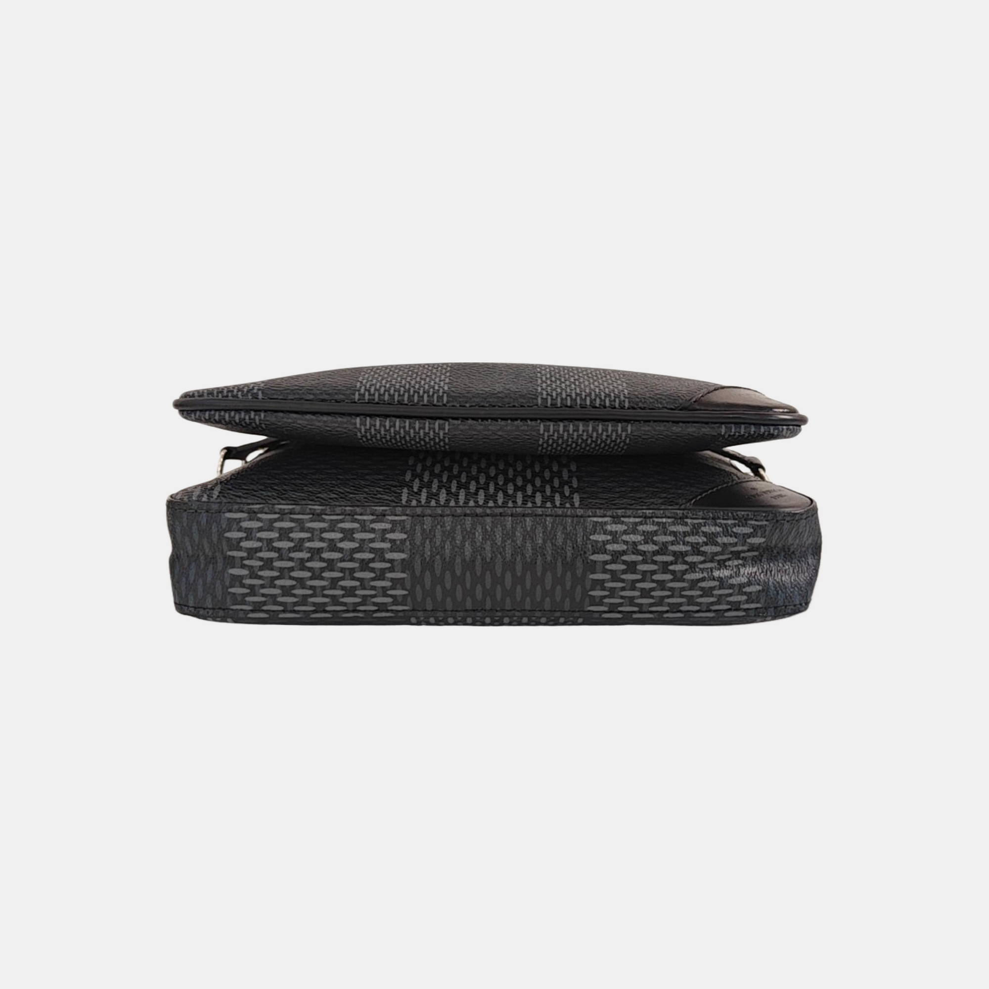 TRIO Damier Graphite Coated Canvas Gray