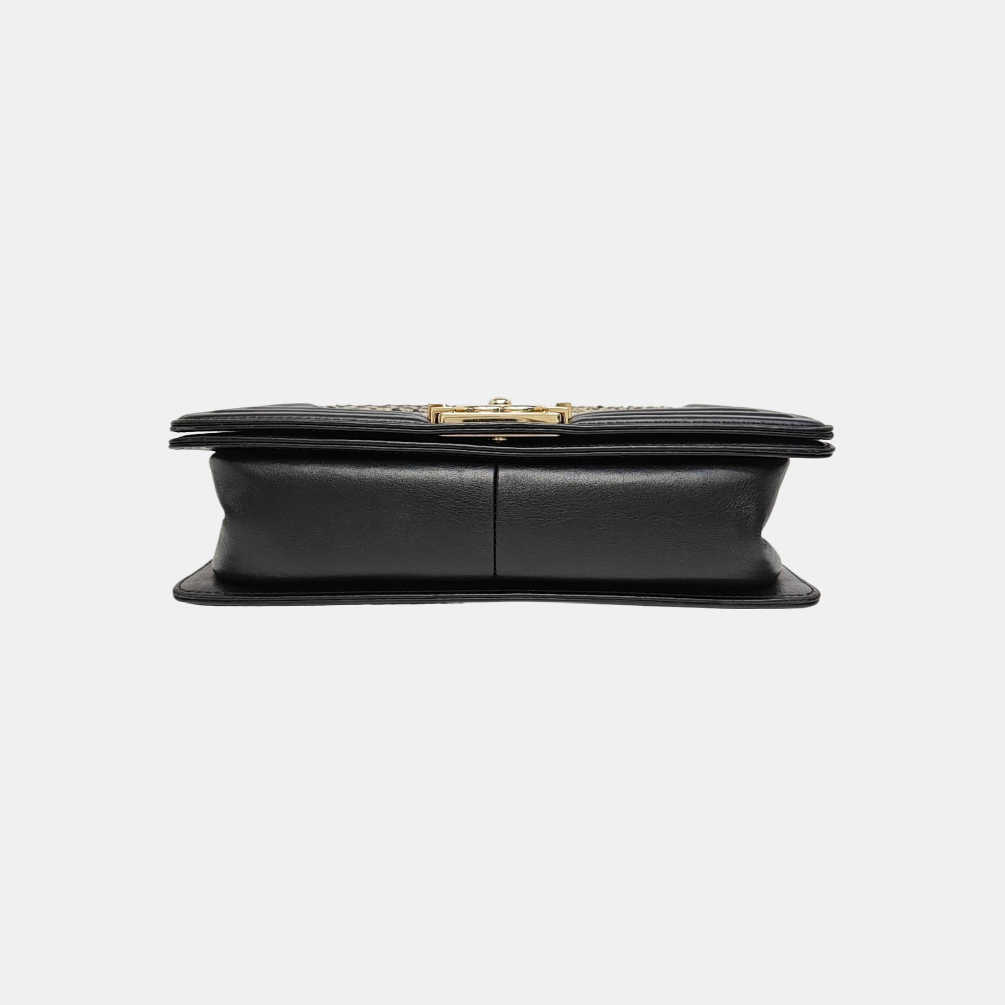 BOY CHANEL Medium Lambskin Black