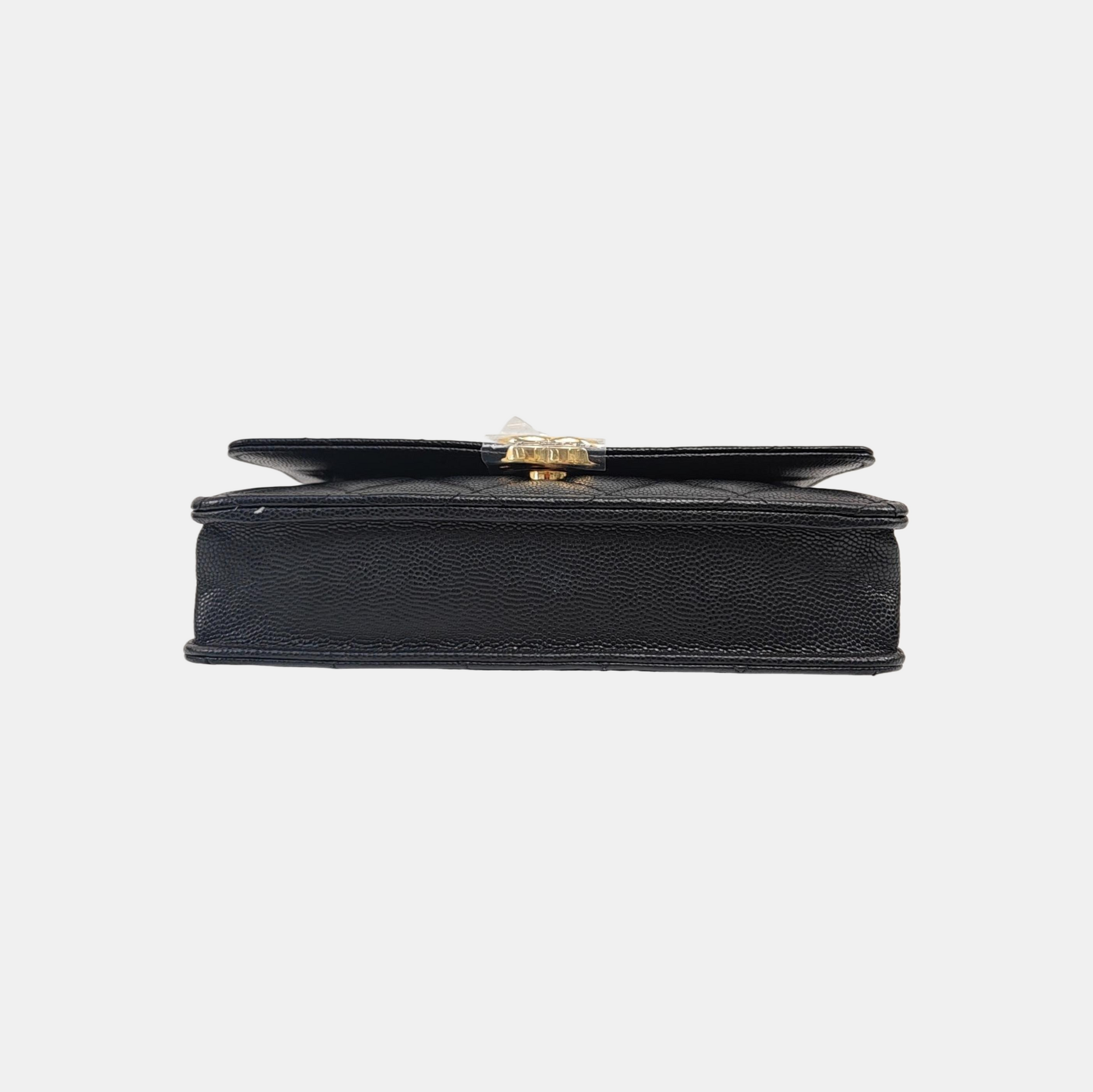 WOC Quilted Grained Calfskin Black