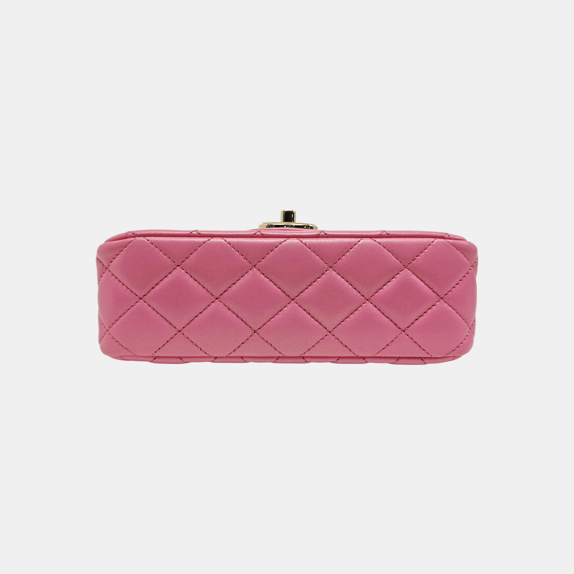 CLASSIC FLAP Mini Quilted Lambskin Pink