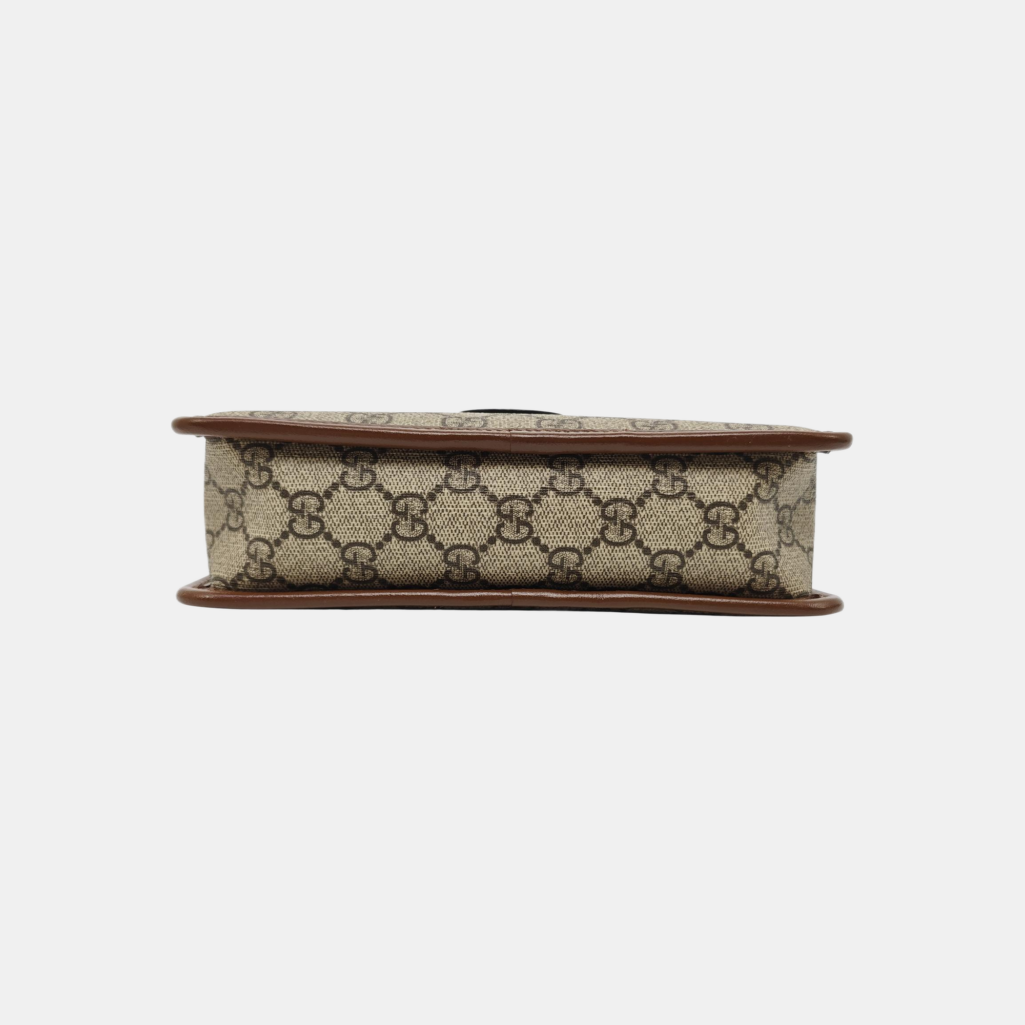 GG Supreme Mini Monogram Coated Canvas Beige