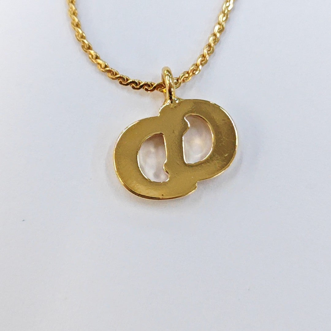 Petit CD Metal Gold Necklace