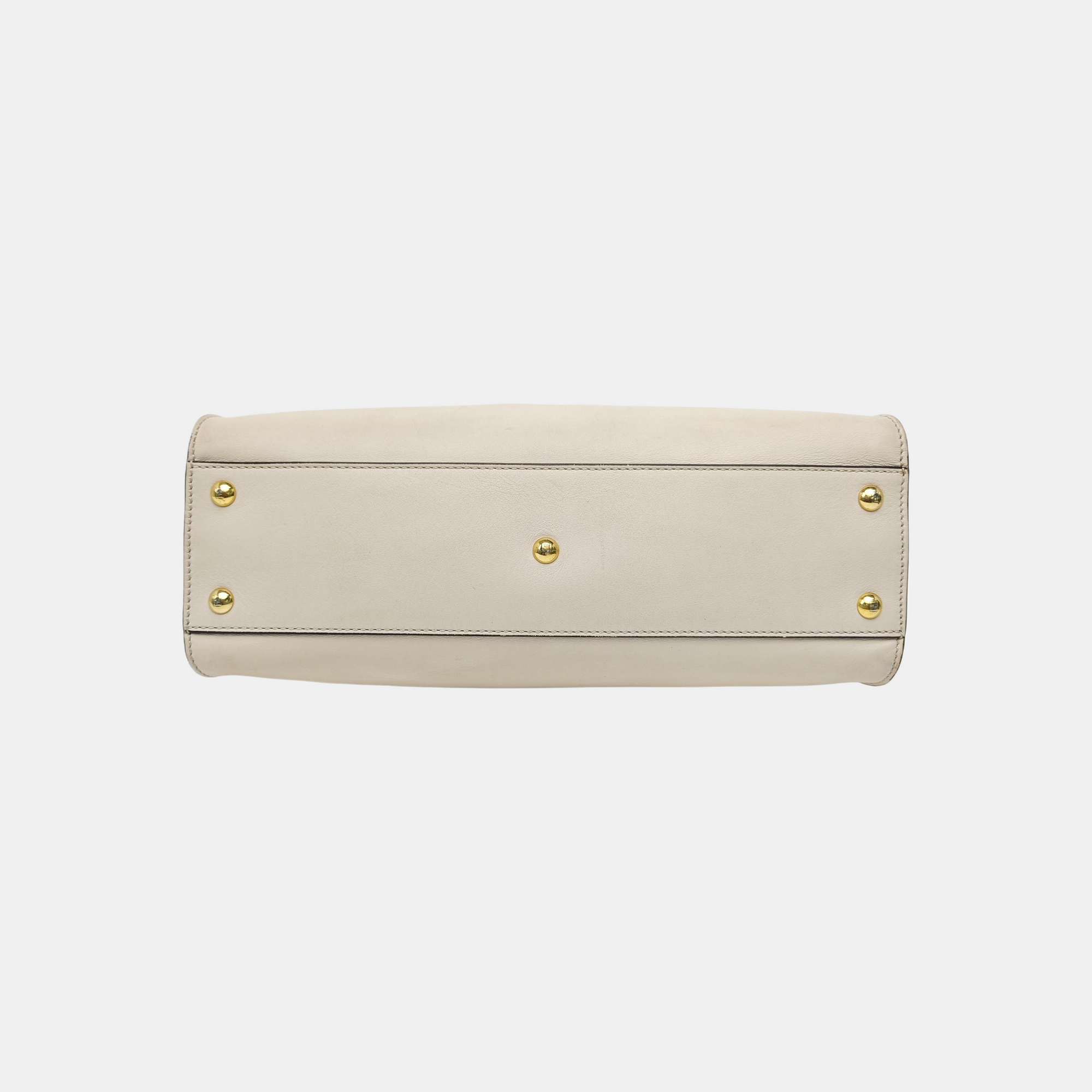 Peekaboo Medium Calfskin White