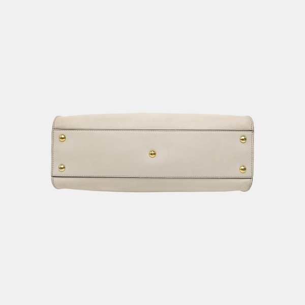 Peekaboo Medium Calfskin White