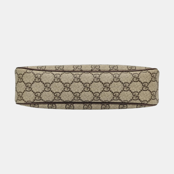 Ophidia Small Monogram Coated Canvas Beige