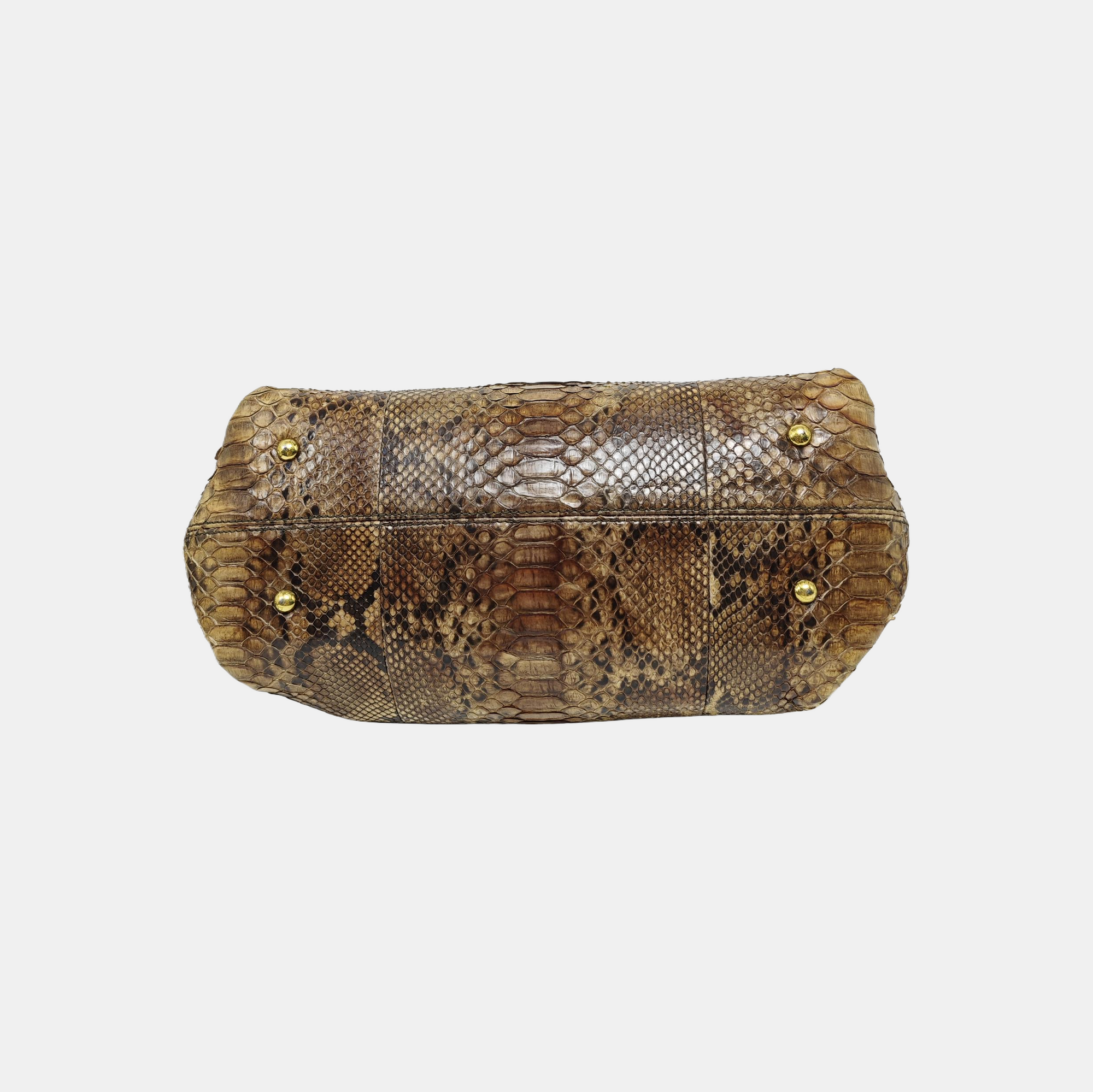 Python Shoulder Bag Brown