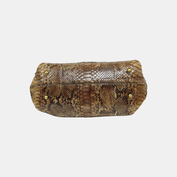 Python Shoulder Bag Brown