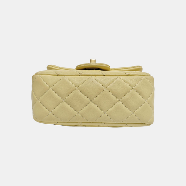CLASSIC FLAP Mini Quilted Lambskin Yellow