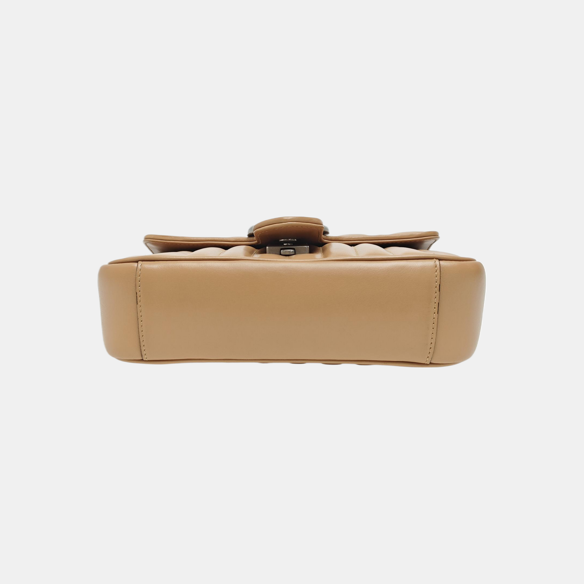 GG Marmont Small Quilted Calfskin Brown
